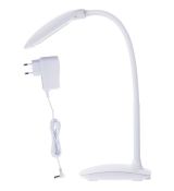 LED stolná lampa s USB MA66D biela