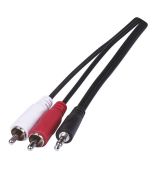 Kábel JACK 3,5mm stereo, vidlica - 2× CINCH vidlica 3m