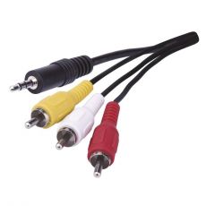 Kábel JACK 3.5ST4POL->3RCA1.5M