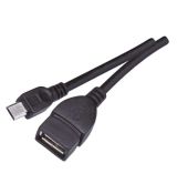 USB kábel 2.0 A/F- micro B/M OTG 15cm