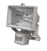 Halogénový reflektor 150W biely s PIR čidlom