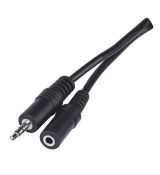 Kábel JACK 3,5mm stereo, vidlica - 3,5mm zásuvka 2,5m