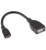 USB kábel 2.0 A/F- micro B/M OTG 15 cm