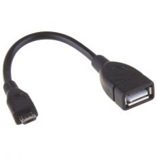 USB kábel 2.0 A/F- micro B/M OTG 15 cm