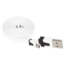 USB kábel 2.0 A/M - micro B/M 1m biely