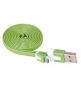 USB kábel 2.0 A/M - micro B/M 1m zelený
