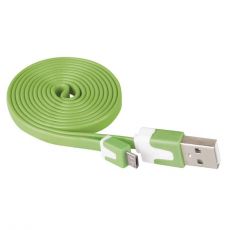 USB kábel 2.0 A/M - micro B/M 1m zelený