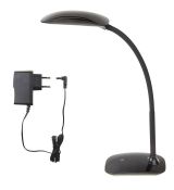 LED stolná lampa s USB MA66-D čierna