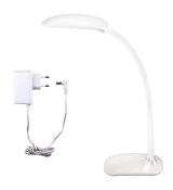 LED stolná lampa s USB MA66-D biela