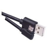 USB kábel 2.0 A/M - micro B/M 1m čierny, Quick Charge