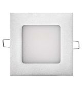 LED panel 120×120, štvorcový vstavaný strieb., 6W neutr. b.