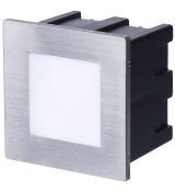 LED orientačné vstavané svietidlo 80×80, 1,5W teplá b.,IP65