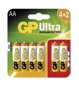 Batéria GP Ultra alkalická AA, balenie 4+2